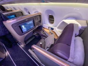 Singapore Airlines business class seat